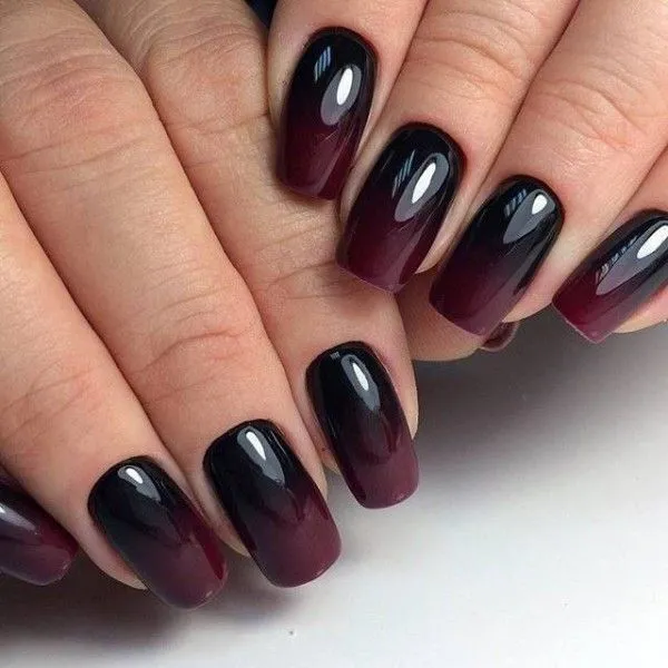 Source Pinterest Plum Ombre Nails