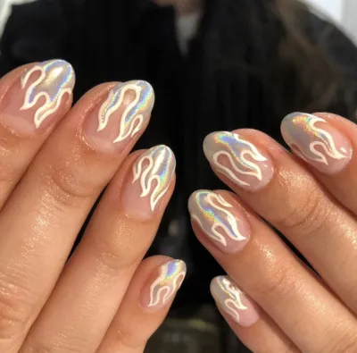 Source Tumblr Holographic Nail Art