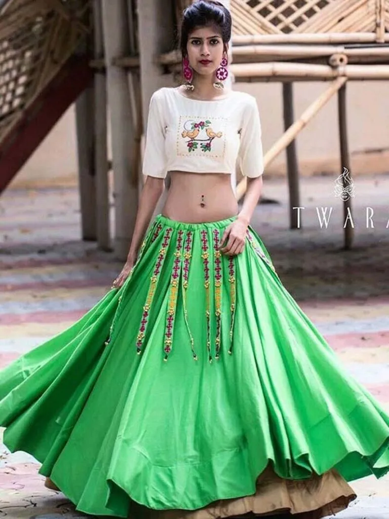 Women Green Chaniya Choli