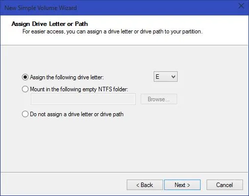 Assign Drive Letter