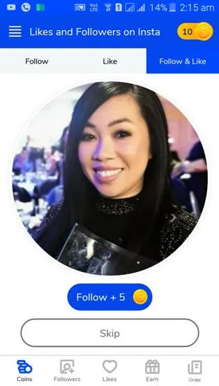 GetInsta Android Mobile Application Panel