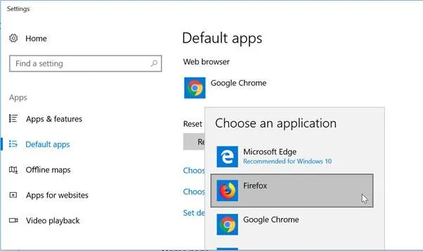 Check your default web browser