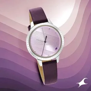 Purple Dial Analog Watch for Girls