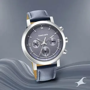 Blue Dial Analog Watch for Guys